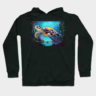 Turtle under the ocean Hoodie